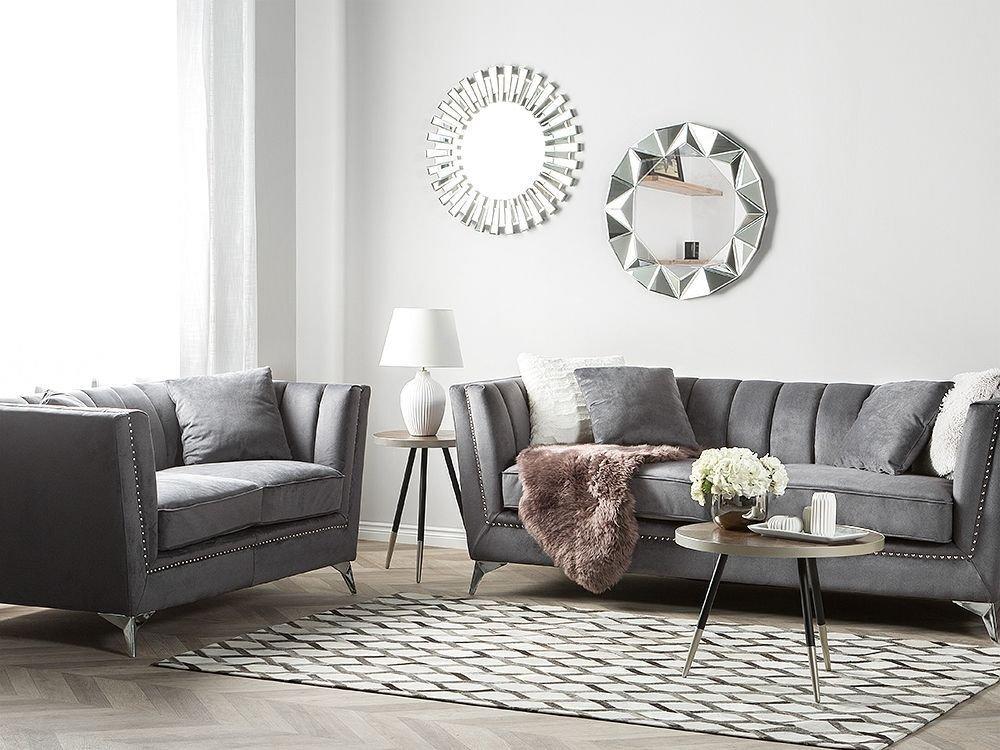 Beliani 2 Sitzer Sofa aus Samtstoff Glamourös GAULA  