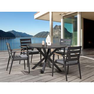 Beliani Table de jardin en Aluminium Moderne MALETTO  