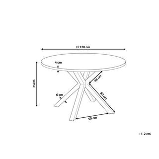 Beliani Gartentisch aus Aluminium Modern MALETTO  