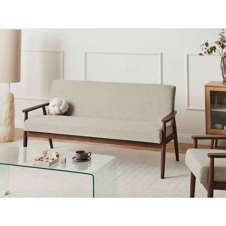 Beliani 3 Sitzer Sofa aus Stoff  ESRUM  