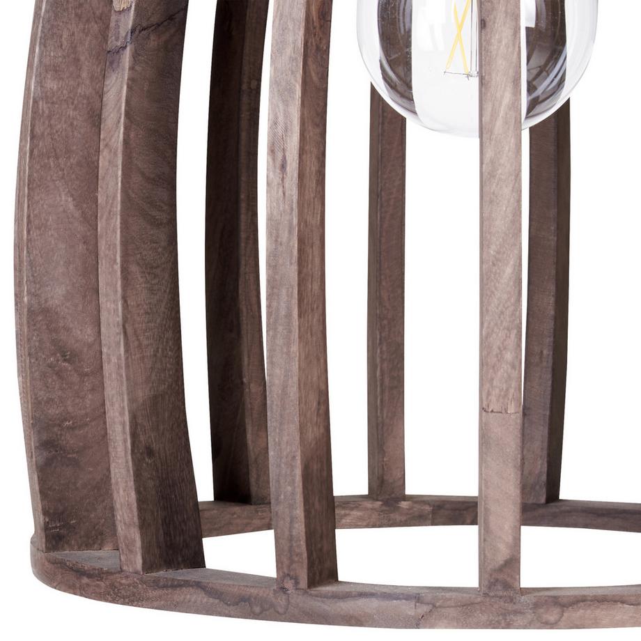 Beliani Lampada a sospensione en Legno di mango  MANAIR  