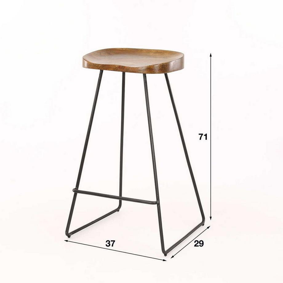mutoni Barhocker Holzsitz Unique  