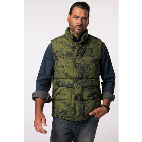 JP1880  Gilet trapuntato per l'outdoor con camouflage, disponibile fino alla tg. 7XL 