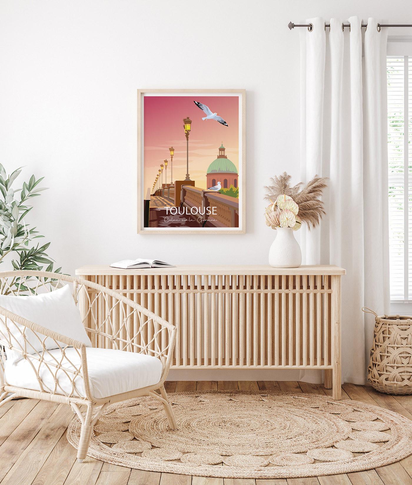 La-Jonx Toulouse - Calme sur la Garonne - Poster  