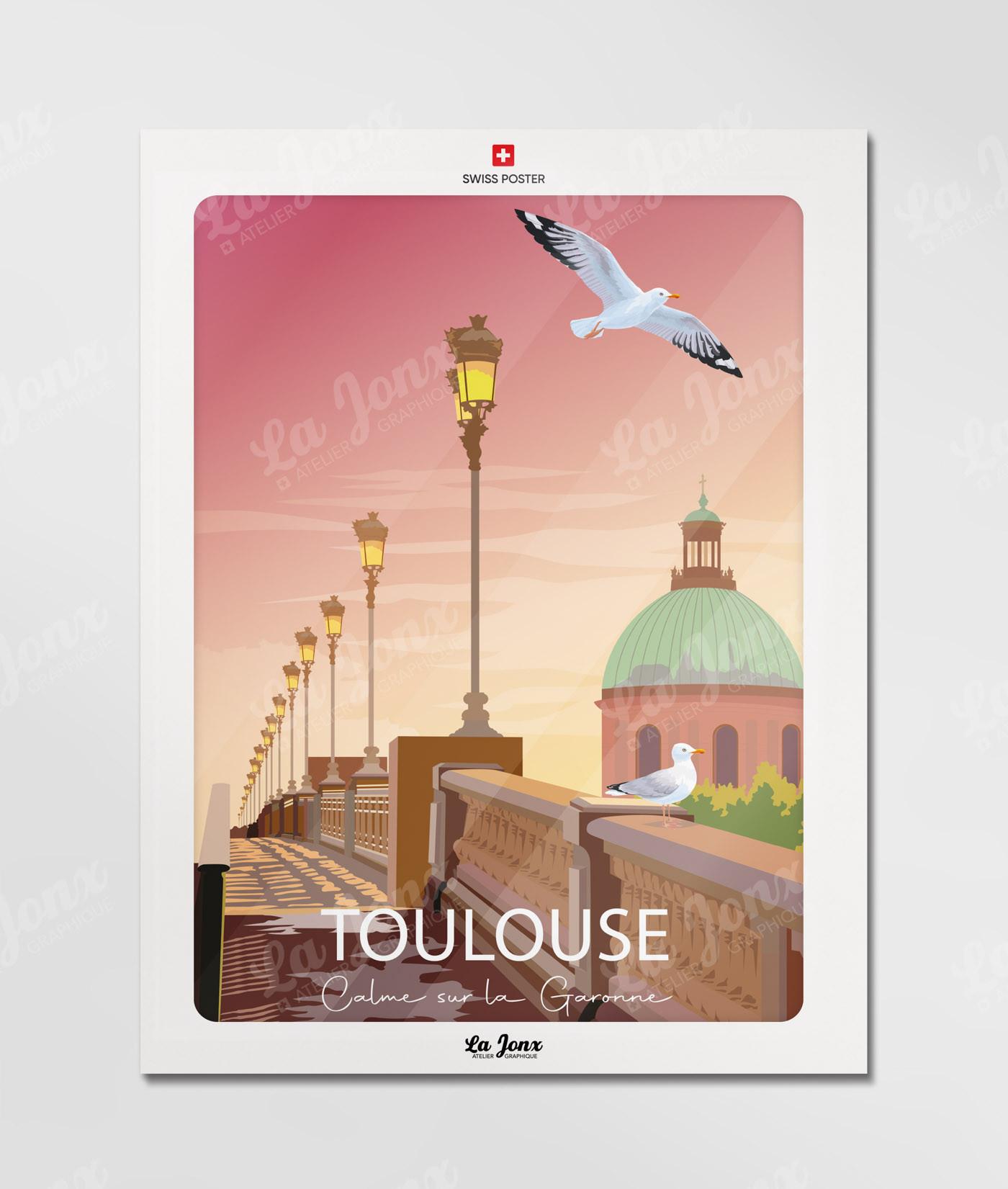 La-Jonx Toulouse - Calme sur la Garonne - Poster  