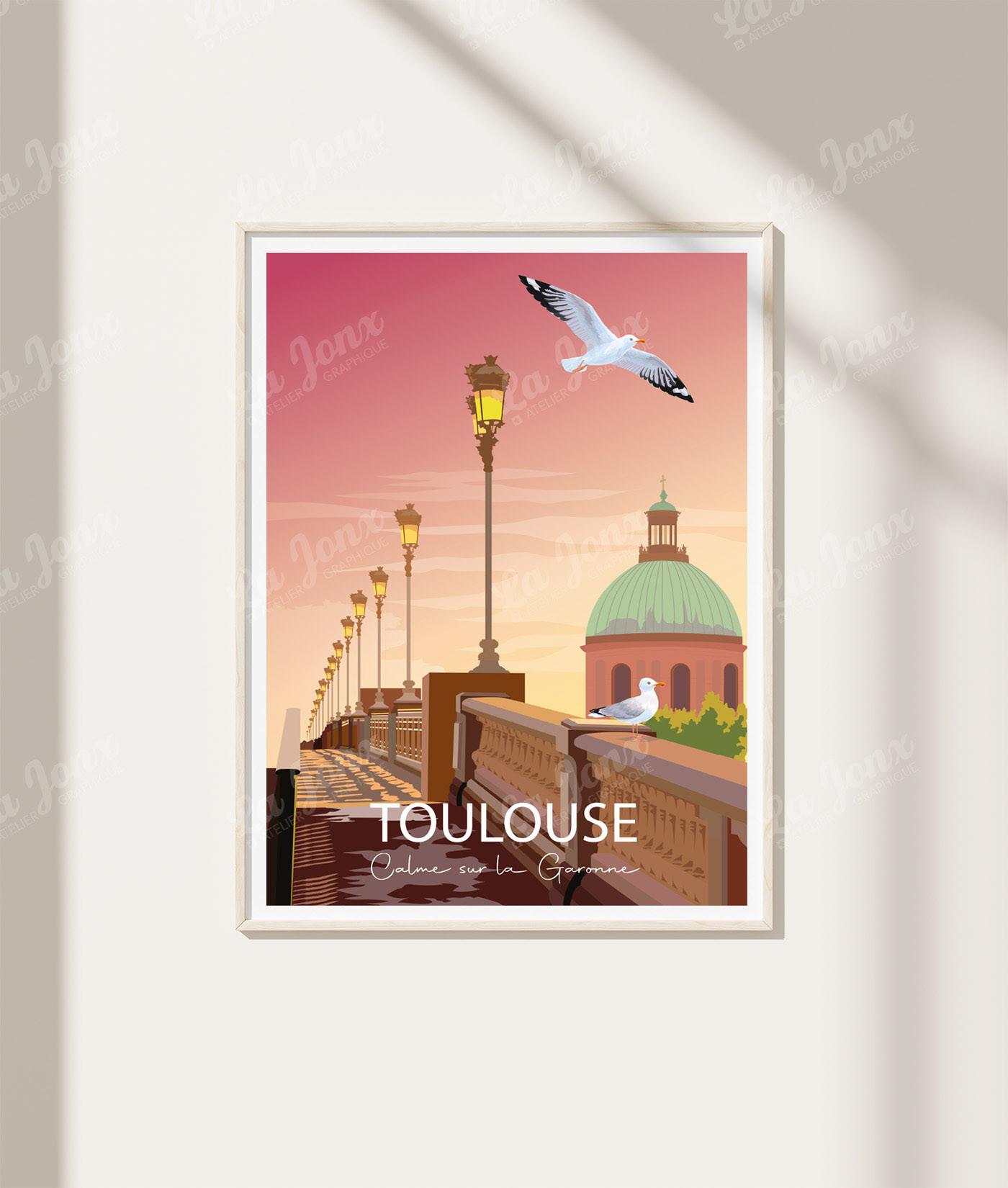 La-Jonx Toulouse - Calme sur la Garonne - Poster  