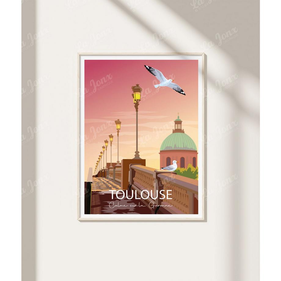 La-Jonx Toulouse - Calme sur la Garonne - Poster  