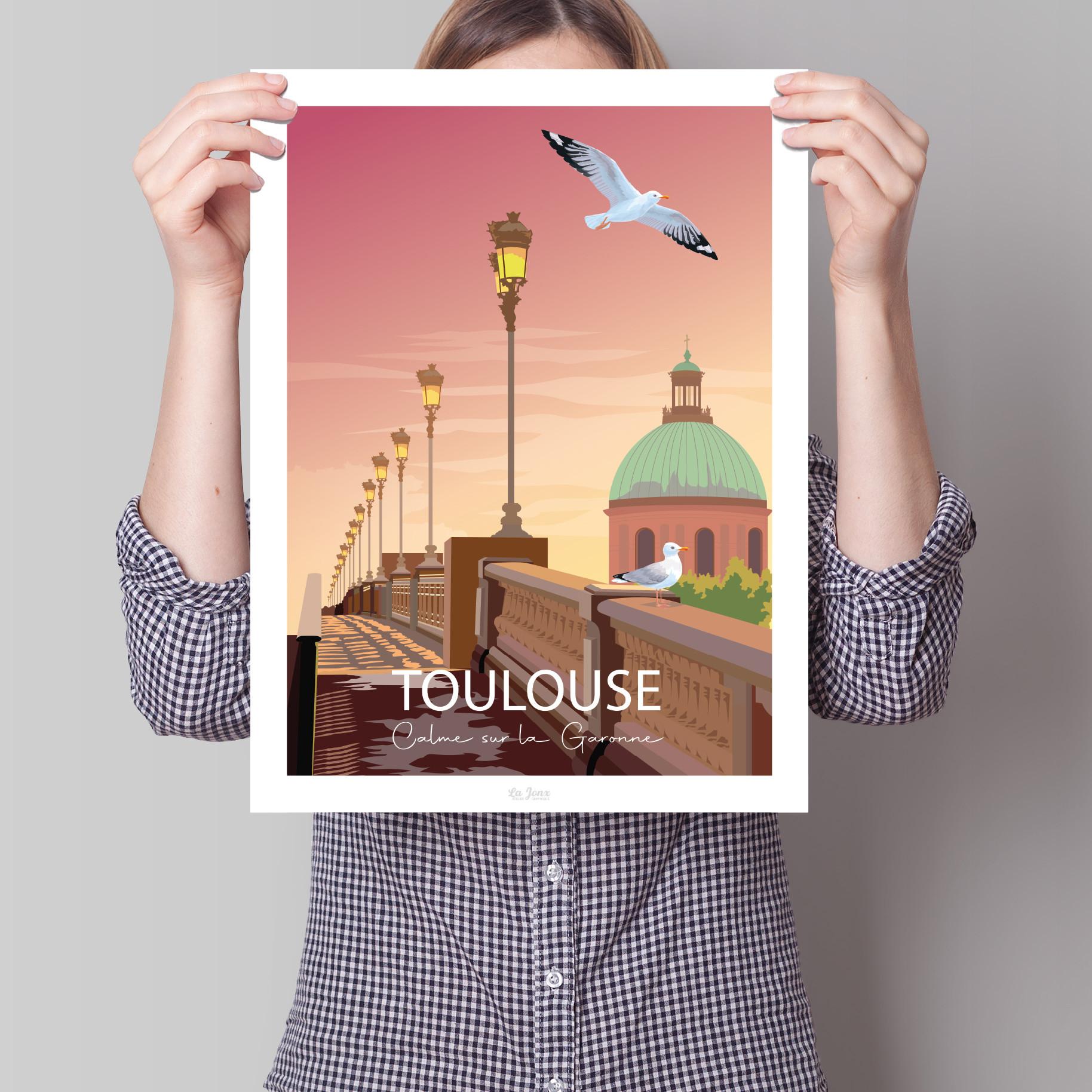 La-Jonx Toulouse - Calme sur la Garonne - Poster  