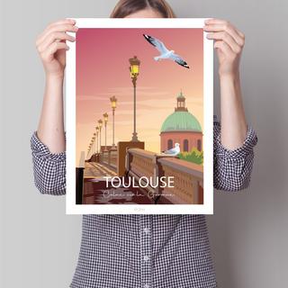 La-Jonx Toulouse - Calme sur la Garonne - Poster  