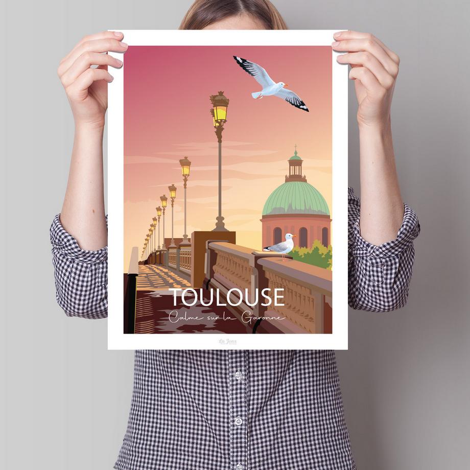La-Jonx Toulouse - Calme sur la Garonne - Poster  