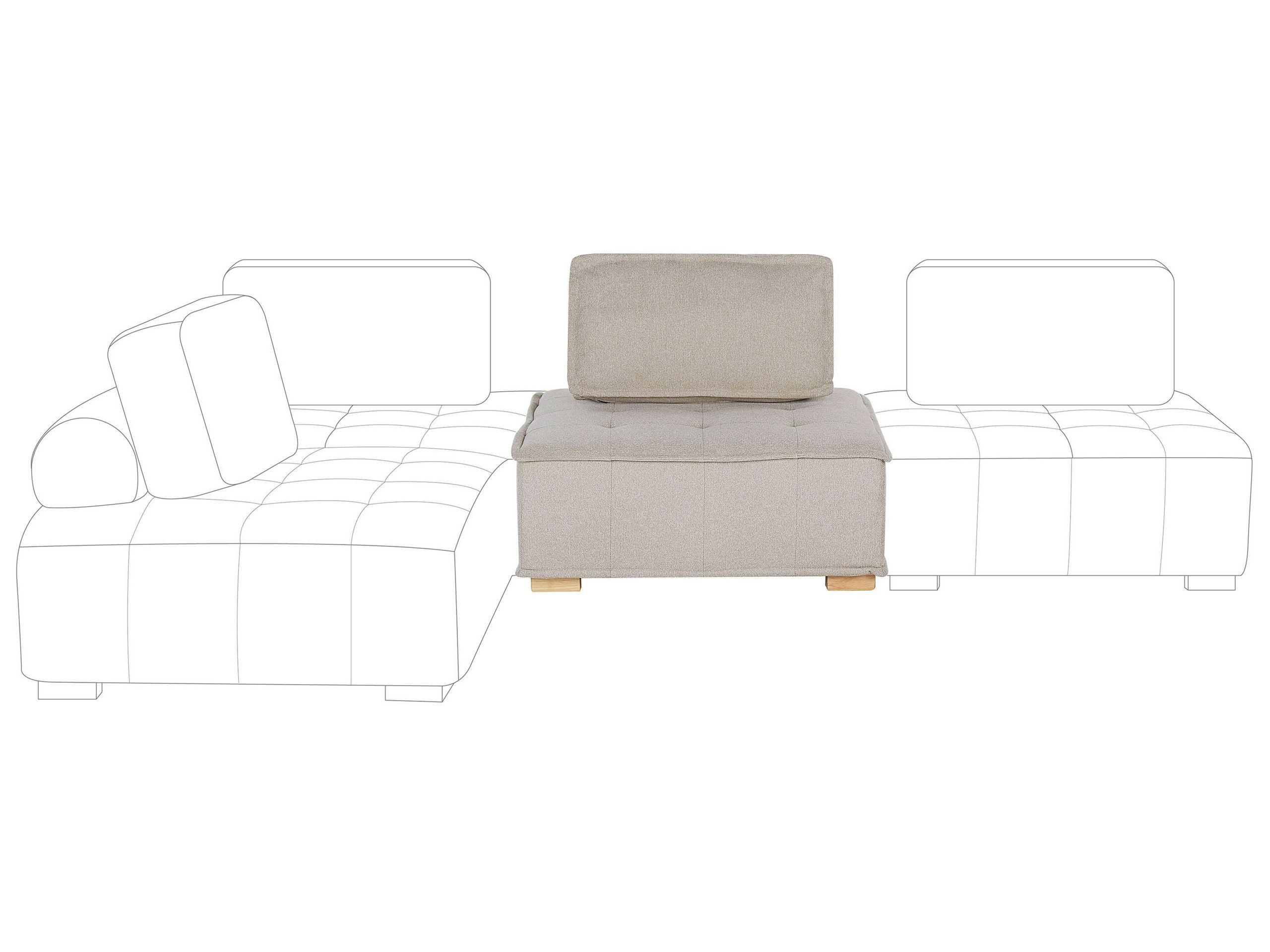 Beliani Module fauteuil en Polyester Scandinave TIBRO  