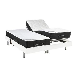 Vente-unique Lit électrique relaxation tout plots matelas ressorts ensachés mémoire forme PHANES de DREAMEA moteurs OKIN  