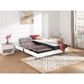 Vente-unique Lit électrique relaxation tout plots matelas ressorts ensachés mémoire forme PHANES de DREAMEA moteurs OKIN  