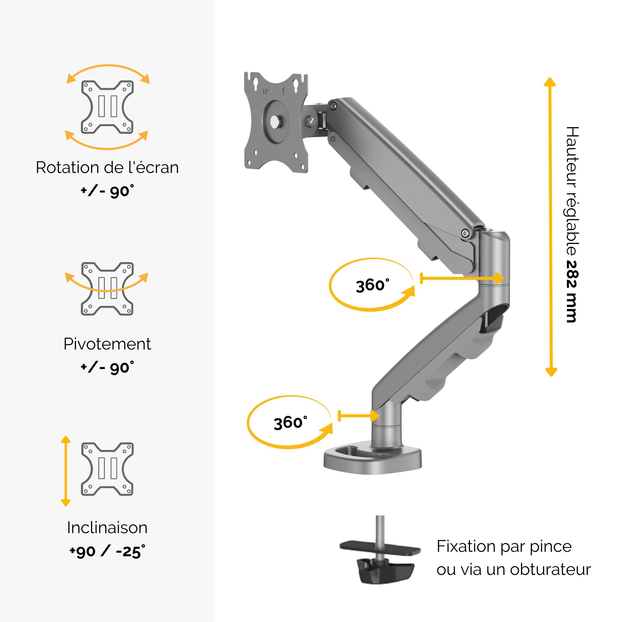 Fellowes  Eppa 9683001 supporto da tavolo per Tv a schermo piatto 101,6 cm (40") Argento Scrivania 