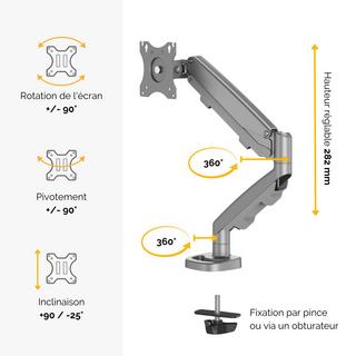 Fellowes  Eppa 9683001 supporto da tavolo per Tv a schermo piatto 101,6 cm (40") Scrivania Argento 