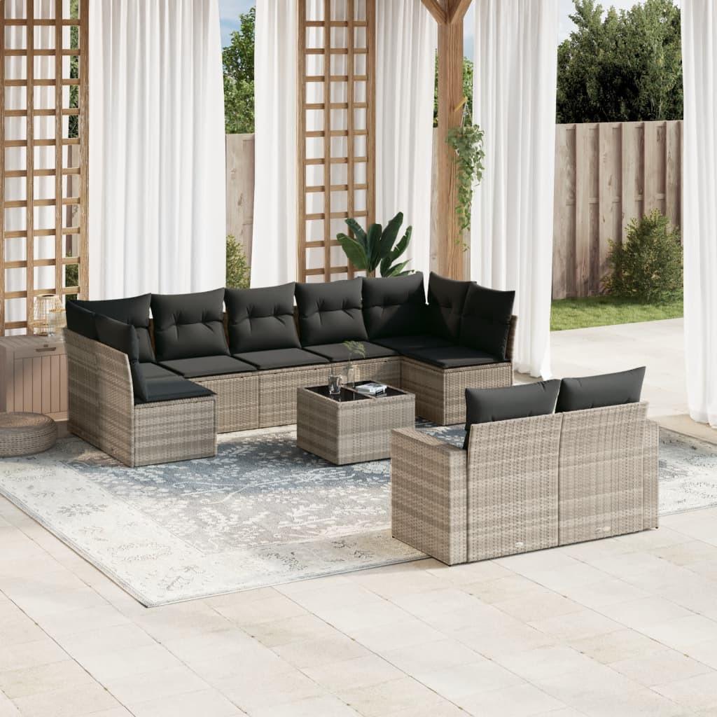 VidaXL set divano da giardino Polirattan  