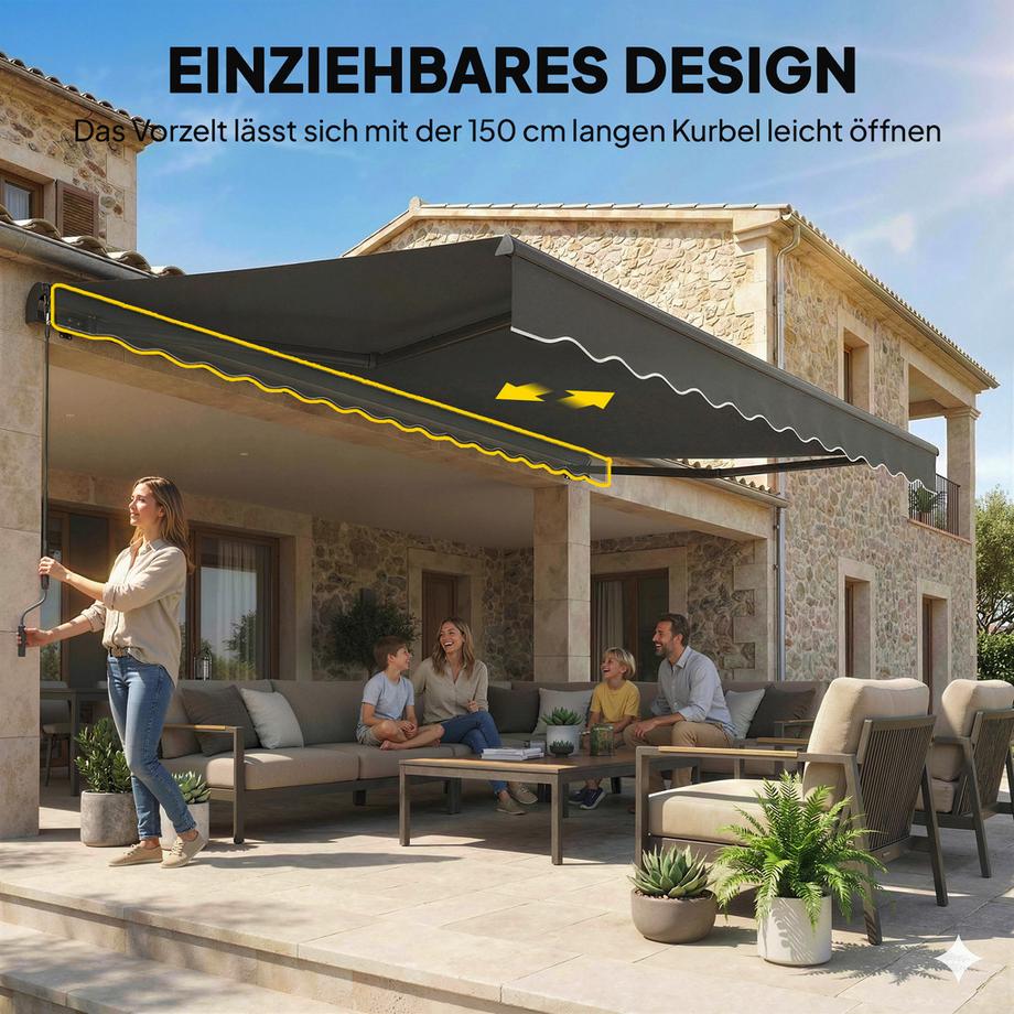 Outsunny Gelenkarmmarkise  