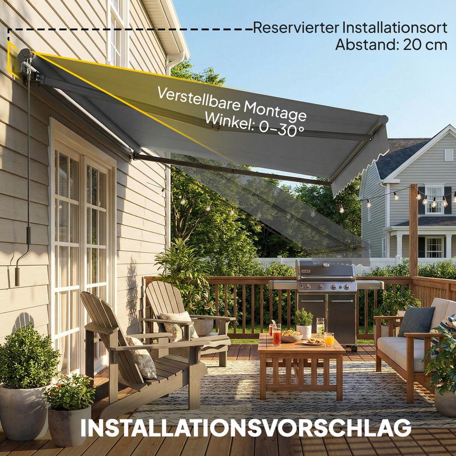 Outsunny Gelenkarmmarkise  