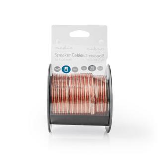 Nedis  Cavo Högtalar | 2x 1,50 mm² | Koppar | 15,0 m | Rotondo | PVC | Trasparente | Bobina 