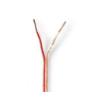 Nedis  Cavo Högtalar | 2x 1,50 mm² | Koppar | 15,0 m | Rotondo | PVC | Trasparente | Bobina 