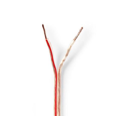 Nedis  Cavo Högtalar | 2x 1,50 mm² | Koppar | 15,0 m | Rotondo | PVC | Trasparente | Bobina 