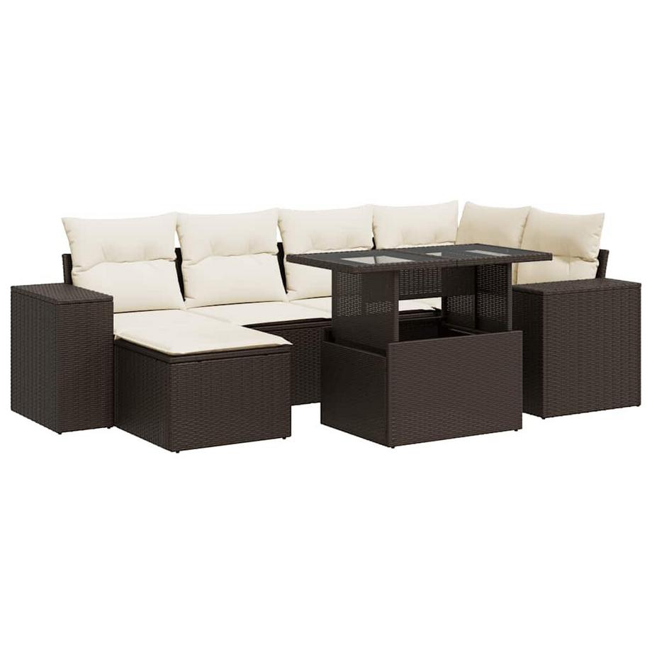set di divani da giardino Polirattan
