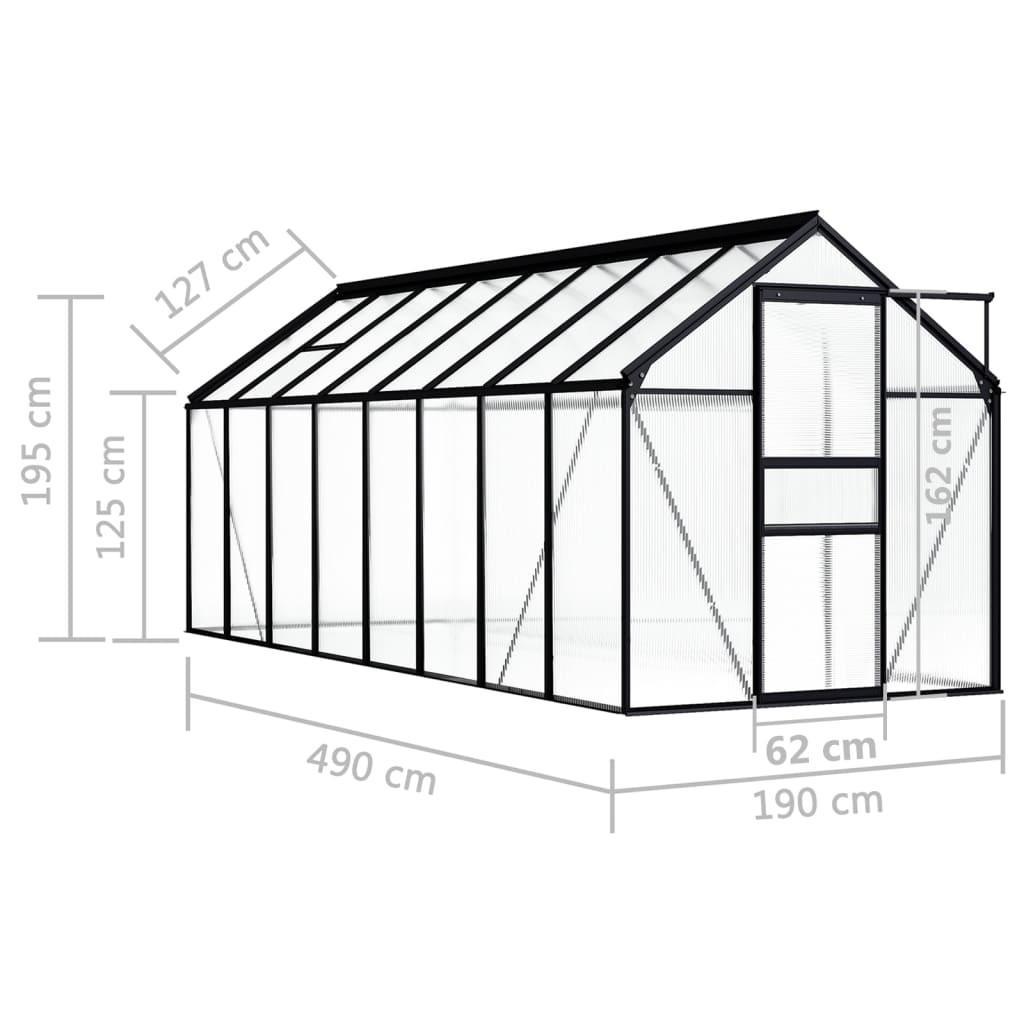 VidaXL Gewächshaus aluminium  