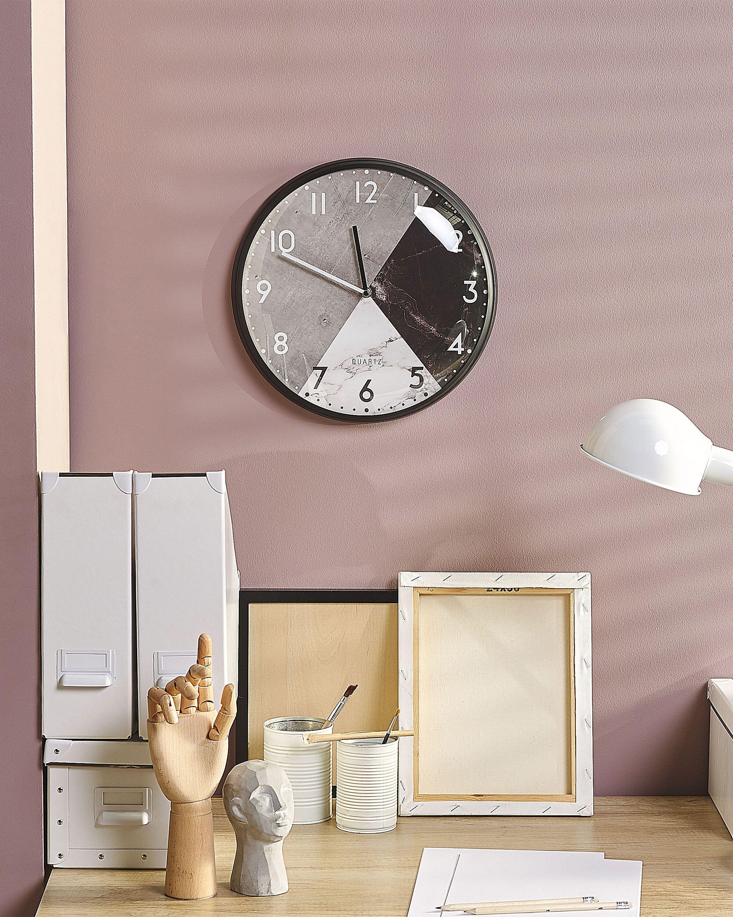 Beliani Horloge murale en Verre Industriel DAVOS  