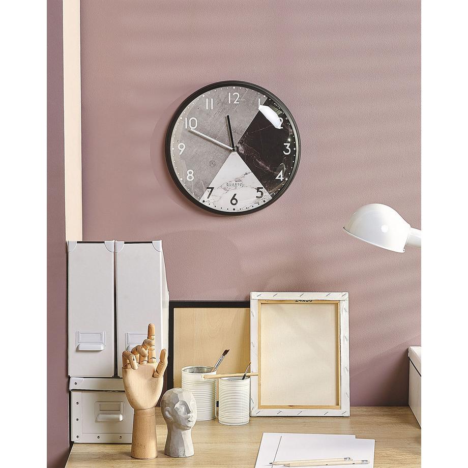 Beliani Horloge murale en Verre Industriel DAVOS  