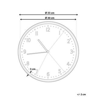 Beliani Horloge murale en Verre Industriel DAVOS  