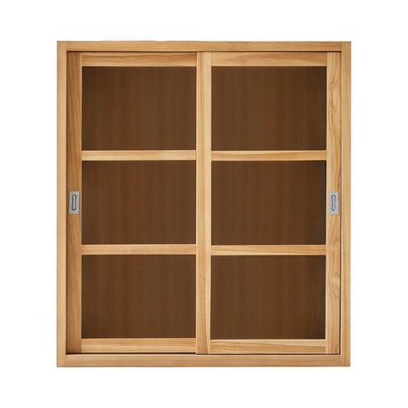 Tikamoon Vitrine aus Teak massiv 120 cm Coffee Tek  