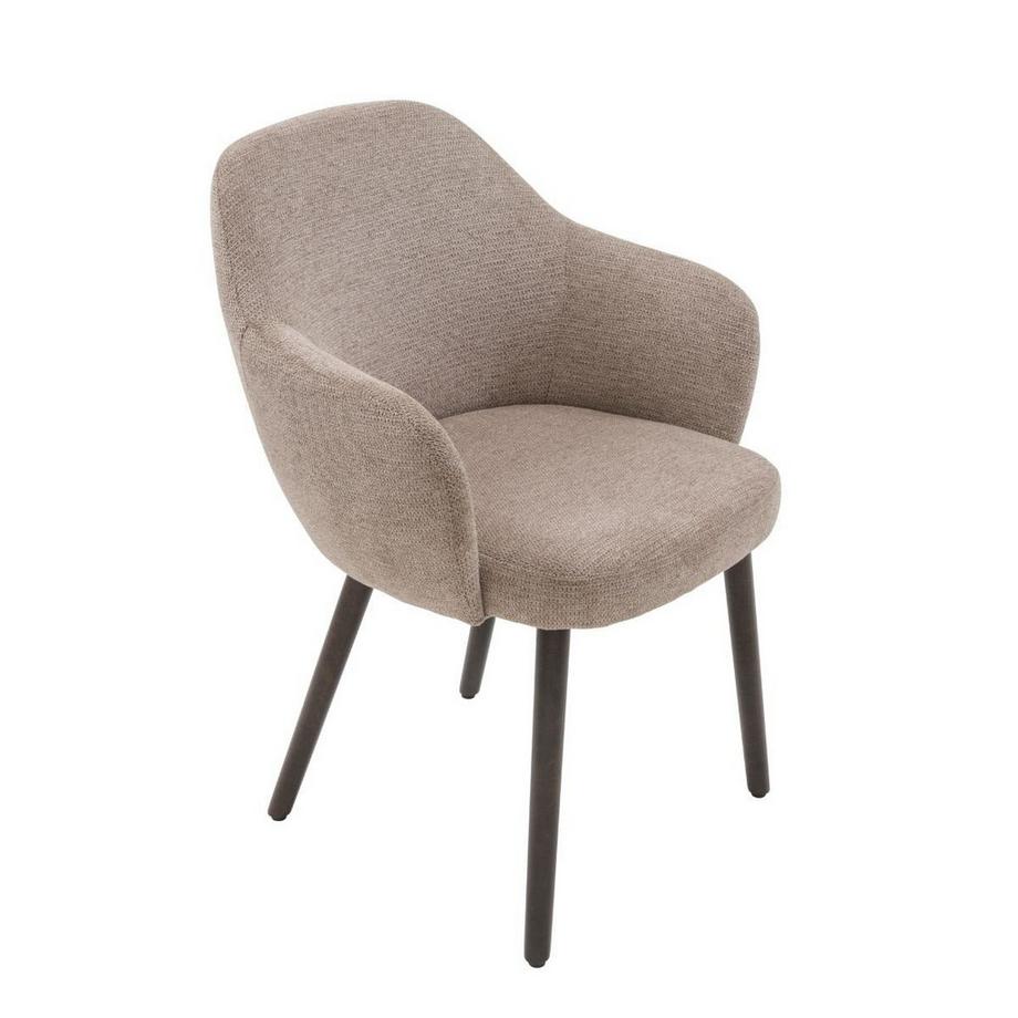 Calicosy Set di 6 poltrone bridge in tessuto grigio L51 cm - ERNEST  