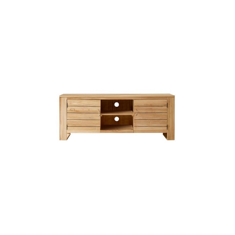 TV Schrank aus massivem Teakholz 155 cm Minimalys