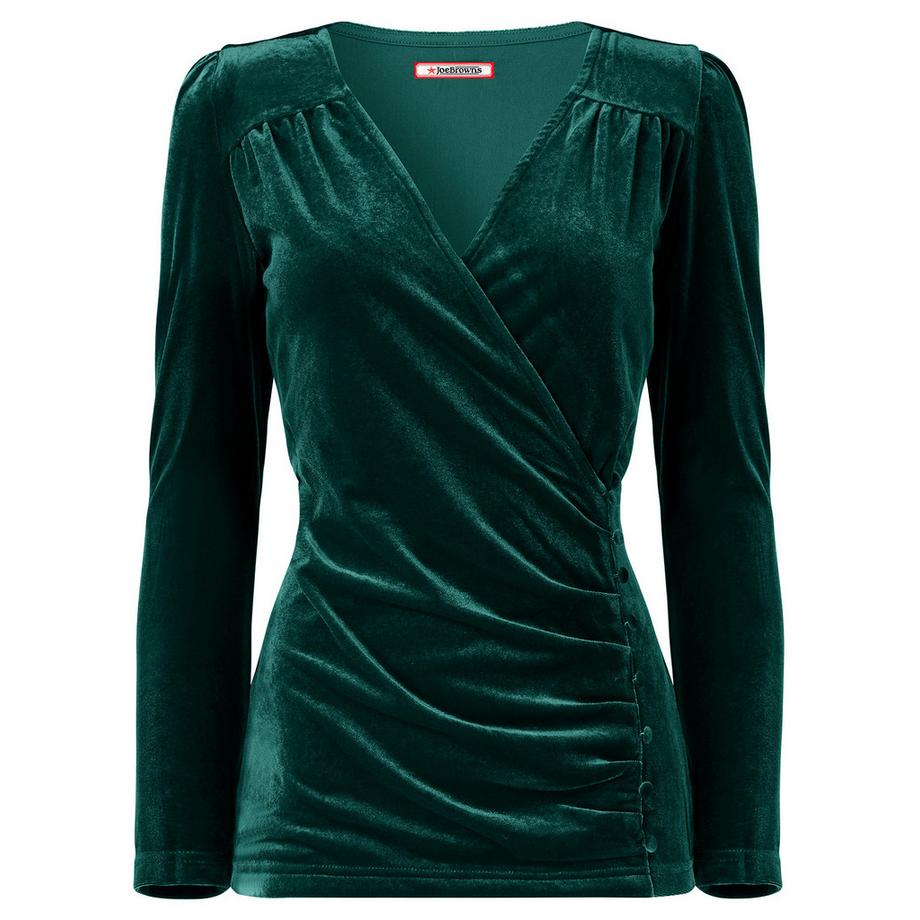 Joe Browns Velours Wickeloptik Top  