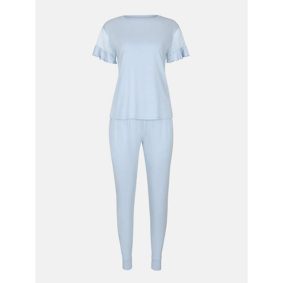 Lisca Pyjama Hausanzug Hose Top Kurzarm Smooth  