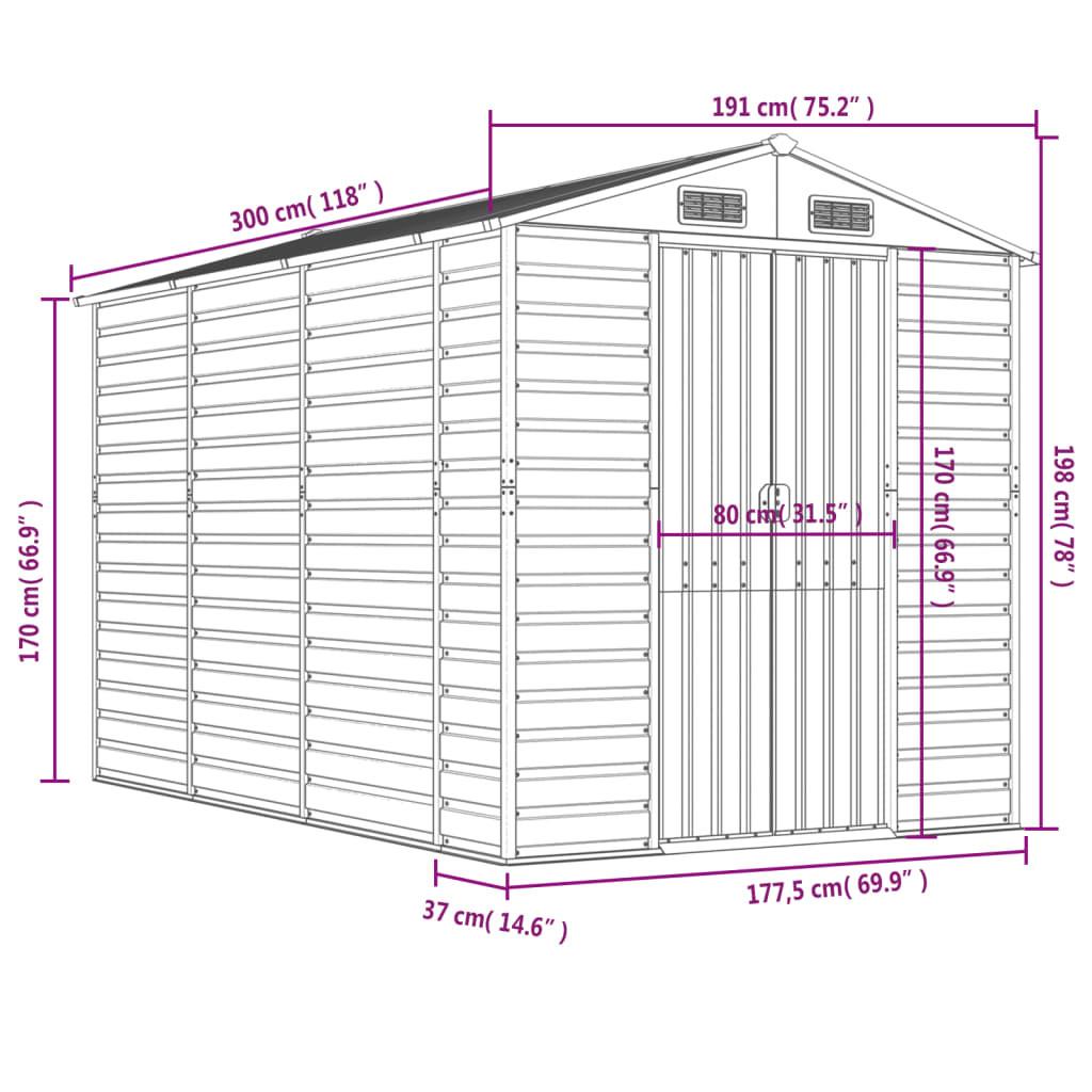 VidaXL Abri de jardin acier  