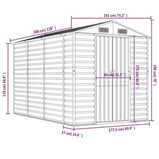 VidaXL Abri de jardin acier  