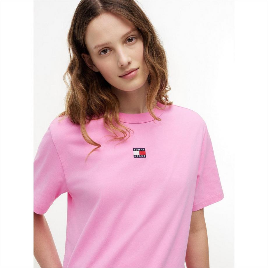 TOMMY JEANS T-Shirt Court avec Logo Brodé  
