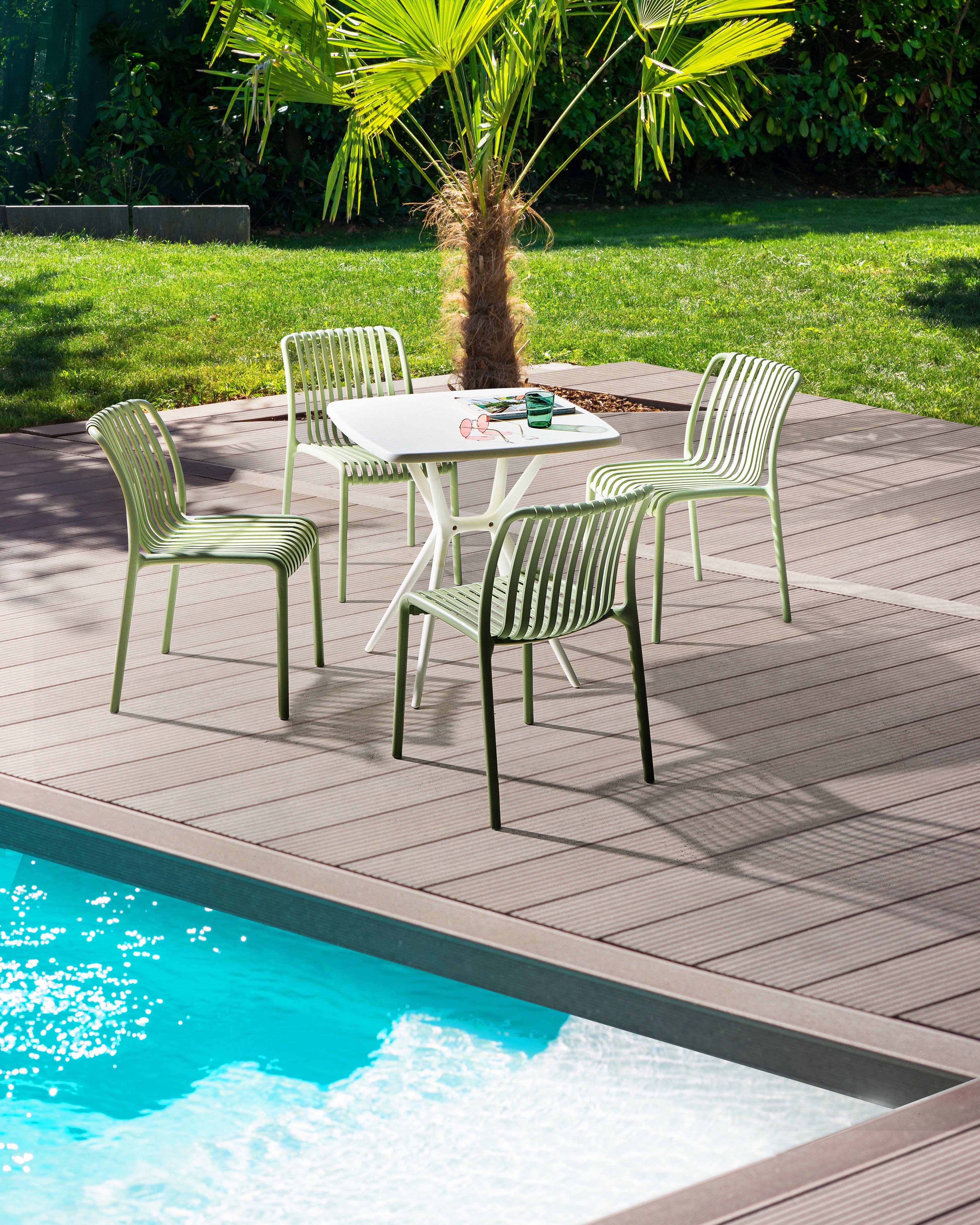 Beliani Set di 4 sedie da giardino en Polipropilene Moderno ARICCIA  