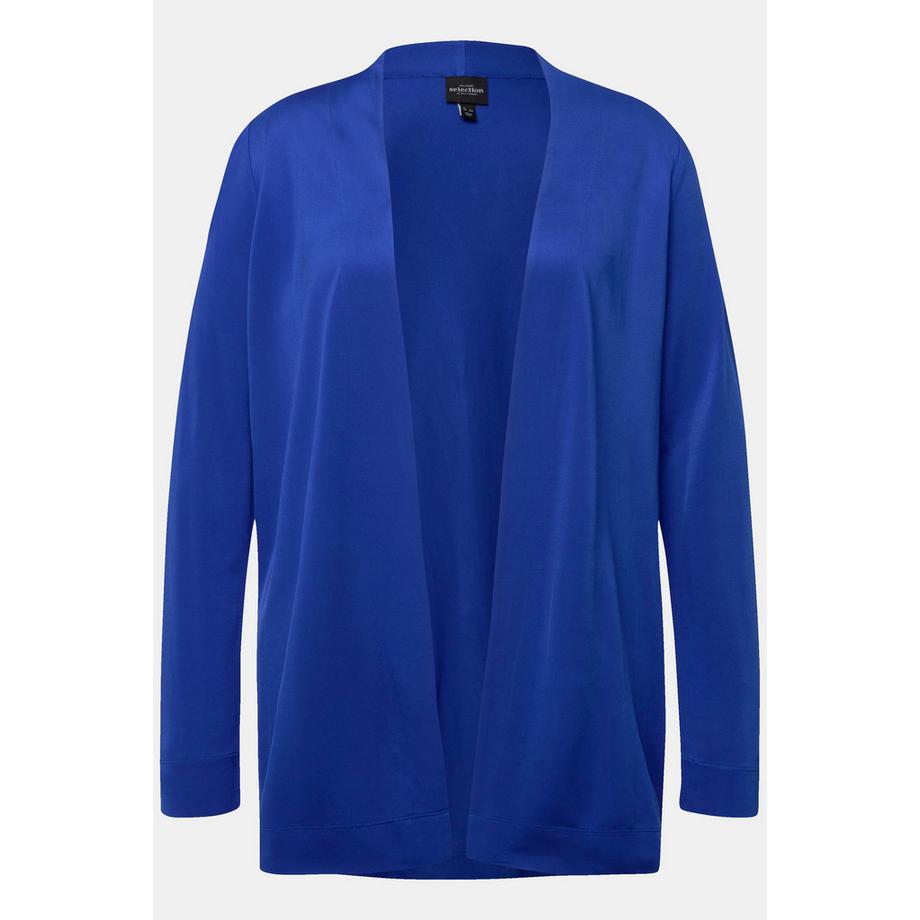 Ulla Popken Slinkyjacke offene Form Schalkragen Langarm  