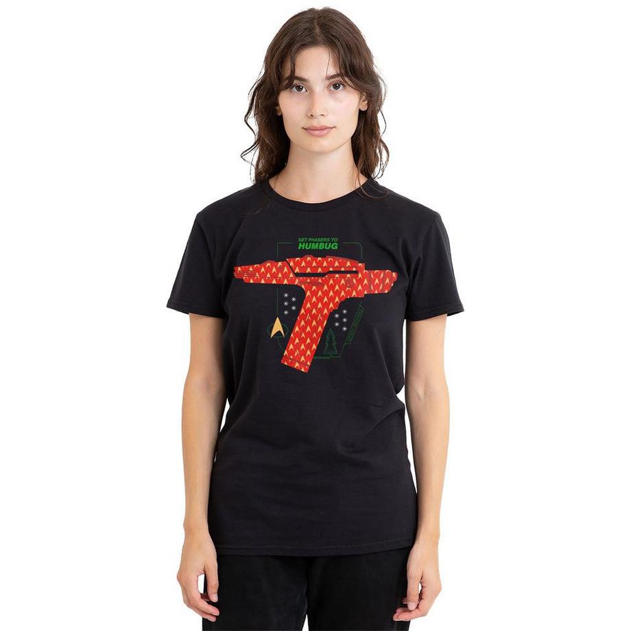 Star Trek  Phaser Set To Humbug T-Shirt  Weihnachtliches Design 