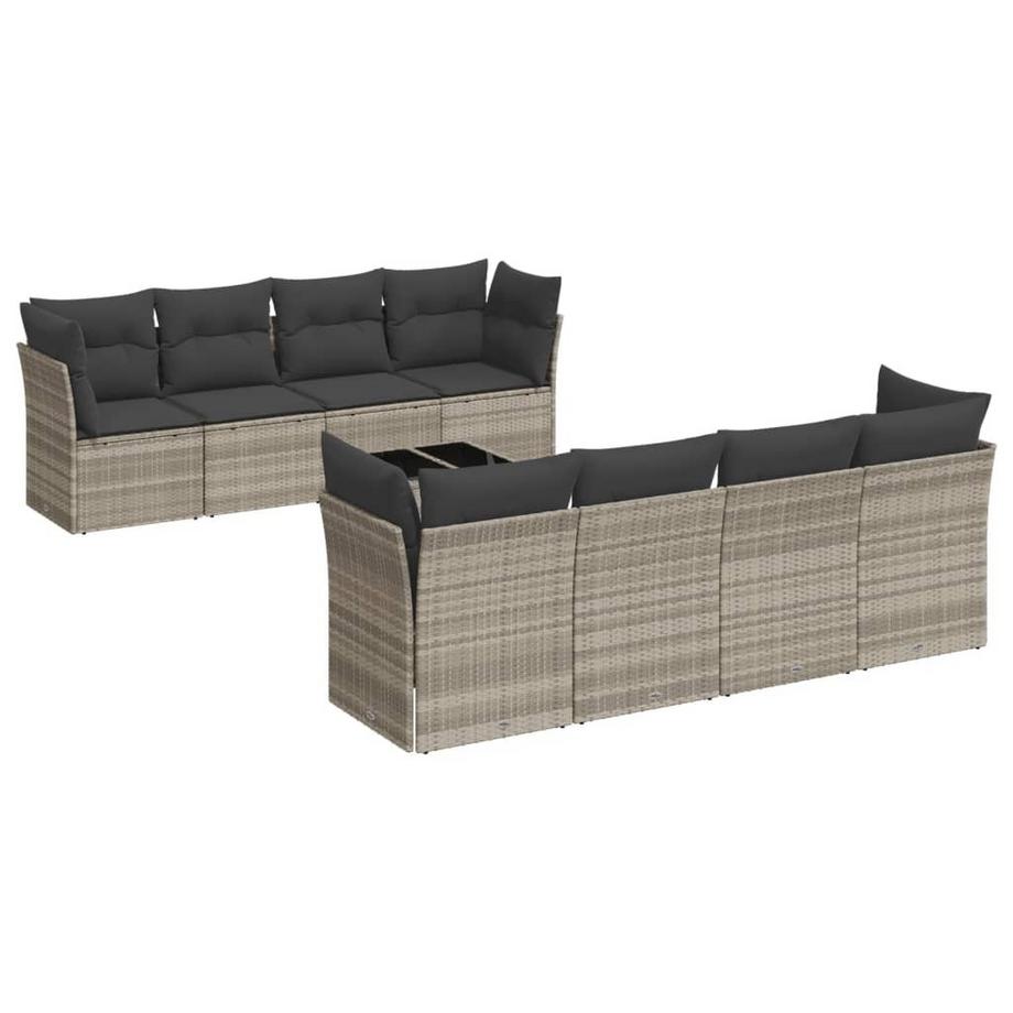 set divano da giardino Polirattan