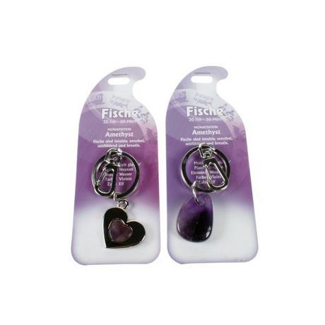 Roost Fisch Amethyst Schlüsselanhänger 2 Motive  