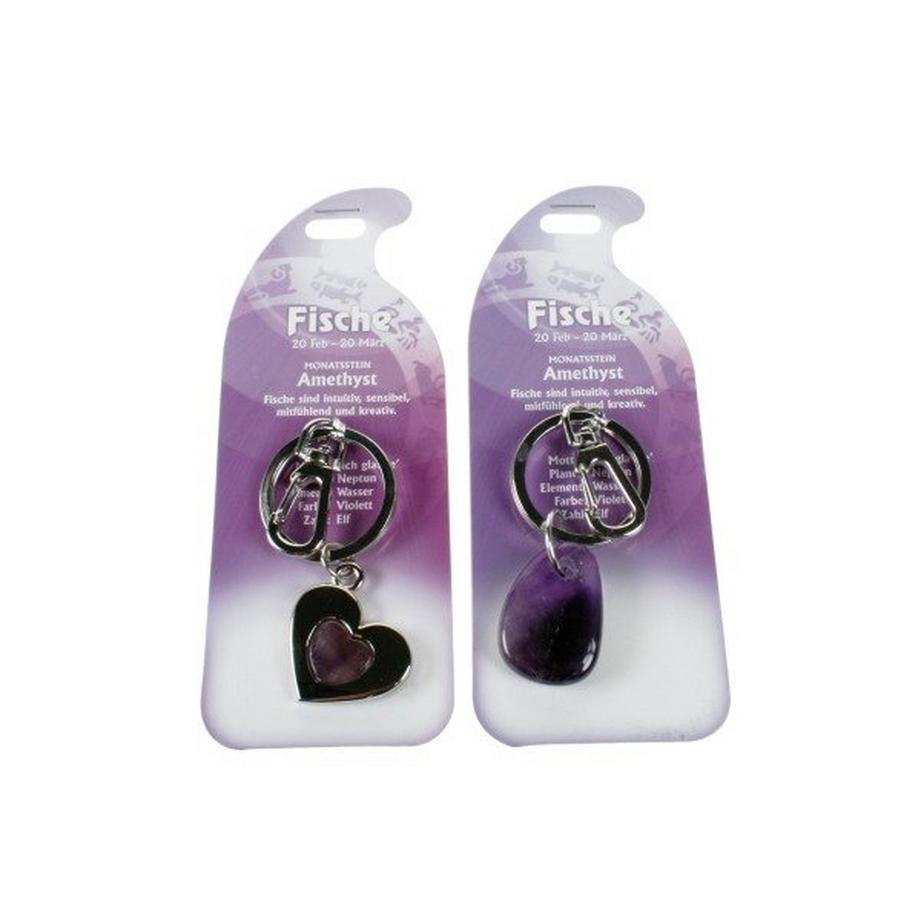 ROOST Schlüsselanhänger Fisch G272 Amethyst 2 Motive ass.