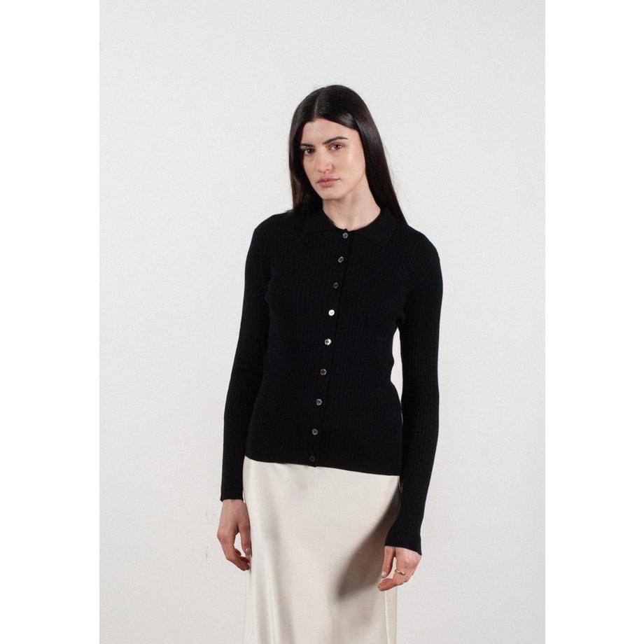 Langarm-Poloshirt und ultrafeiner Wolle - FRIDA 4