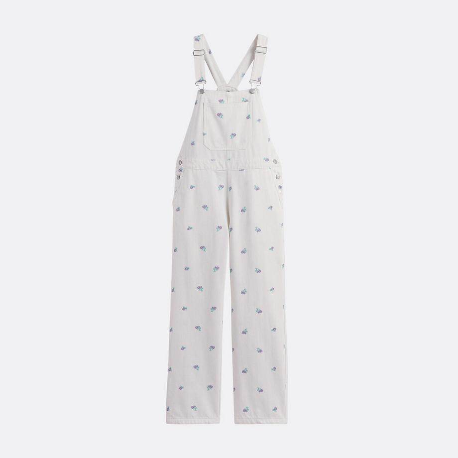 La Redoute Collections Latzhose mit Blumenstickerei  