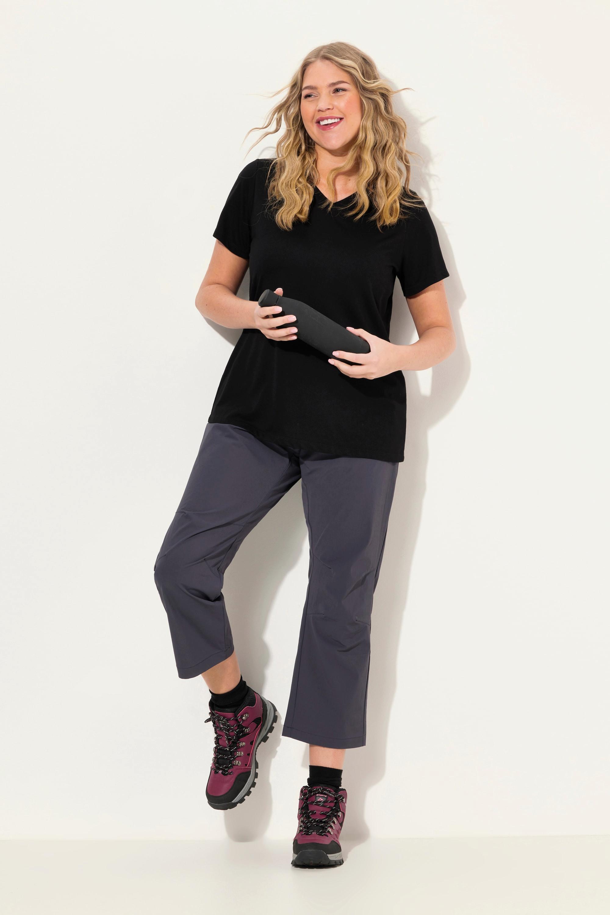 Ulla Popken  Pantalon technique 7/8, séchage rapide, taille confortable 