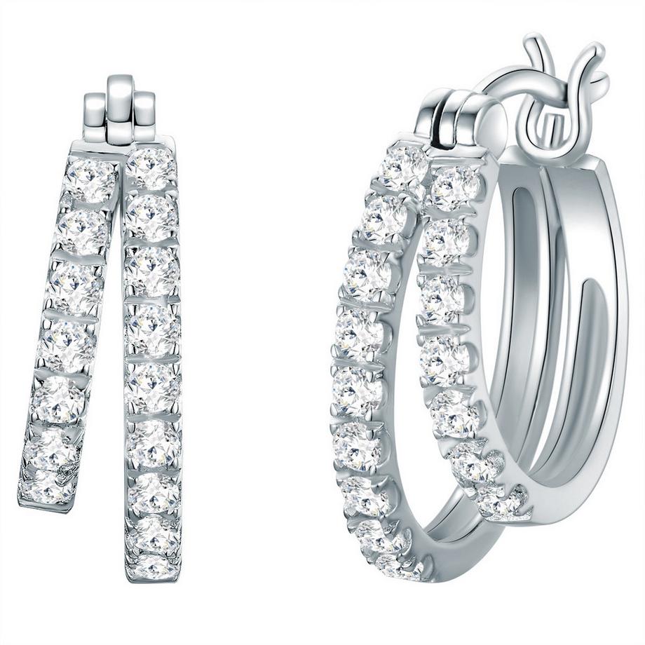 Creolen Sterling Silber Zirkonia