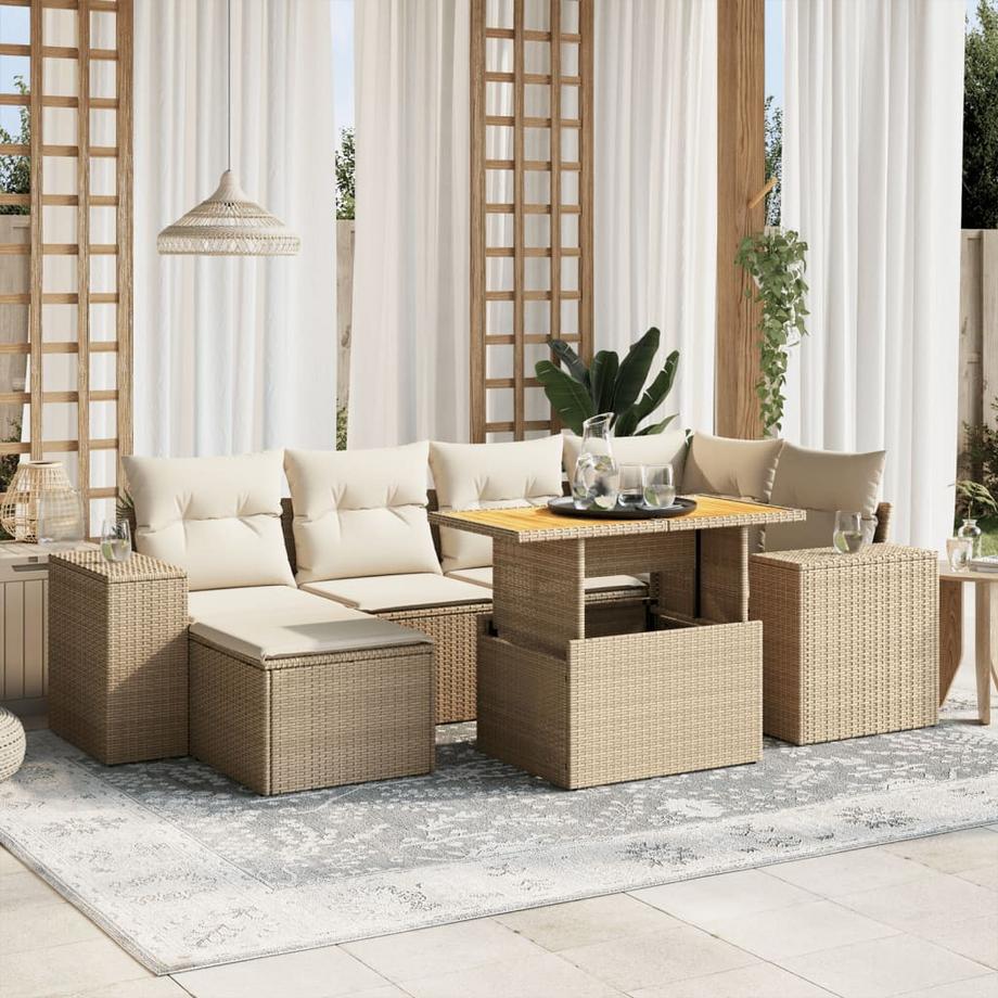 VidaXL set divano da giardino Polirattan  