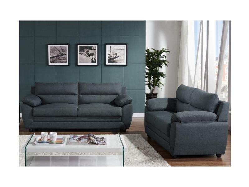 Vente-unique Couchgarnitur 3+2 Stoff MANOA  